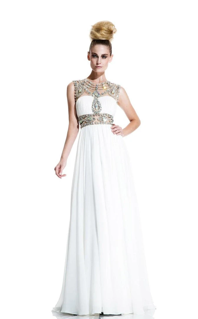 Johnathan Kayne - 596 Jeweled Illusion A-Line Gown Formal Gowns 5 Johnathan Kayne - 596 Jeweled Illusion A-Line Gown Formal Gowns