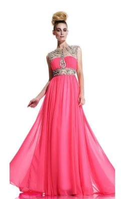 Johnathan Kayne - 596 Jeweled Illusion A-Line Gown Formal Gowns 16 Johnathan Kayne - 596 Jeweled Illusion A-Line Gown Formal Gowns