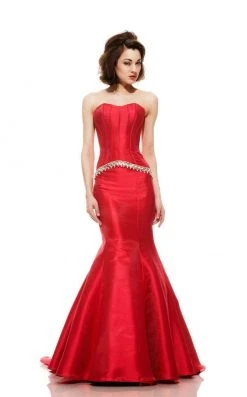 Johnathan Kayne - 6002 Strapless Corset Trumpet Gown