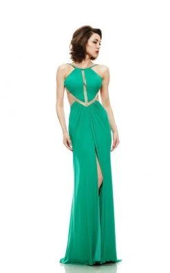 Formal Gowns Johnathan Kayne - 6008 Embellished Halter Sheath Dress