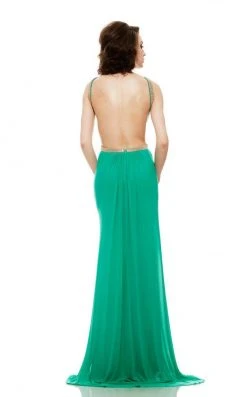 Formal Gowns Johnathan Kayne - 6008 Embellished Halter Sheath Dress