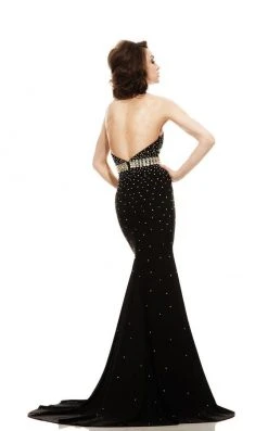 Johnathan Kayne - 6048 Embellished Halter Mermaid Dress