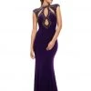 Johnathan Kayne - 6079 Decadent Studded High Neck Evening Gown