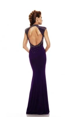 Johnathan Kayne - 6079 Decadent Studded High Neck Evening Gown 5 Johnathan Kayne - 6079 Decadent Studded High Neck Evening Gown