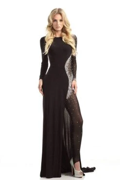 Formal Gowns Johnathan Kayne - 6093 Bedazzled Jewel A-line Dress