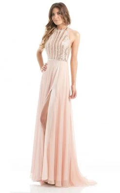 Johnathan Kayne - 7011 Bedazzled Halter A-line Dress 8 Johnathan Kayne - 7011 Bedazzled Halter A-line Dress