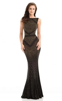 Formal Gowns Johnathan Kayne - 7012 Geo-Accented Mermaid Gown
