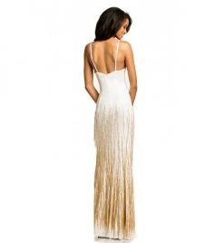 Johnathan Kayne - 7070 Embellished V-neck Sheath Dress Formal Gowns