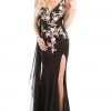 Johnathan Kayne - 7075 Embroidered Floral V-neck Trumpet Dress Formal Gowns 1 Johnathan Kayne - 7075 Embroidered Floral V-neck Trumpet Dress Formal Gowns