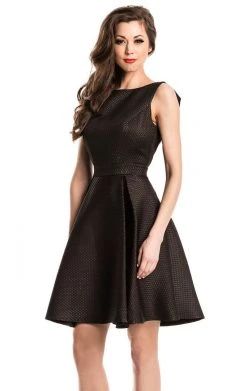 Johnathan Kayne - 7231 Sleeveless Bateau Pleated Cocktail Dress Cocktail Dresses