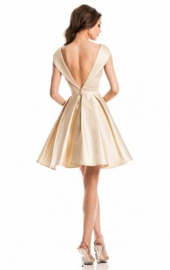 Johnathan Kayne - 7231 Sleeveless Bateau Pleated Cocktail Dress Cocktail Dresses