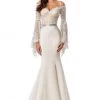 Johnathan Kayne - 7244 Bell Sleeve Off Shoulder Sparkly Mermaid Gown - 1 Pc Ivory/Nude In Size 8 Available Formal Gowns 2 Johnathan Kayne - 7244 Bell Sleeve Off Shoulder Sparkly Mermaid Gown - 1 Pc Ivory/Nude In Size 8 Available Formal Gowns