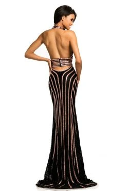 Formal Gowns Johnathan Kayne - 8016 Embellished Halter Sheath Dress 9 Formal Gowns Johnathan Kayne - 8016 Embellished Halter Sheath Dress