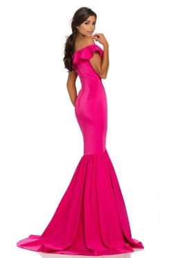 Johnathan Kayne - 8032 Ruffled Off Shoulder Fitted Evening Gown 5 Johnathan Kayne - 8032 Ruffled Off Shoulder Fitted Evening Gown