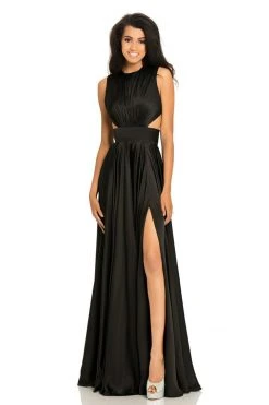Johnathan Kayne - 8072 Ruched Cutout Charmeuse Gown 18 Johnathan Kayne - 8072 Ruched Cutout Charmeuse Gown