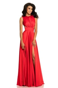 Johnathan Kayne - 8072 Ruched Cutout Charmeuse Gown 22 Johnathan Kayne - 8072 Ruched Cutout Charmeuse Gown