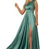 Johnathan Kayne - 8072 Ruched Cutout Charmeuse Gown 1 Johnathan Kayne - 8072 Ruched Cutout Charmeuse Gown
