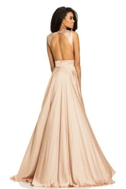 Johnathan Kayne - 8072 Ruched Cutout Charmeuse Gown 17 Johnathan Kayne - 8072 Ruched Cutout Charmeuse Gown
