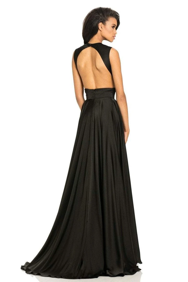 Johnathan Kayne - 8072 Ruched Cutout Charmeuse Gown 8 Johnathan Kayne - 8072 Ruched Cutout Charmeuse Gown