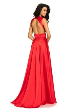 Johnathan Kayne - 8072 Ruched Cutout Charmeuse Gown 23 Johnathan Kayne - 8072 Ruched Cutout Charmeuse Gown
