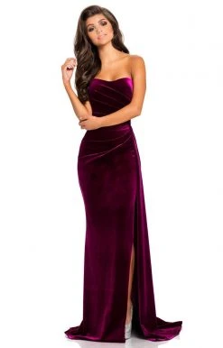 Formal Gowns Johnathan Kayne - 8087 Strapless Sweetheart Velvet Sheath Gown