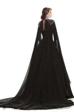 Formal Gowns Johnathan Kayne - 8200 Deep Sweetheart Ballgown With Beaded Cape