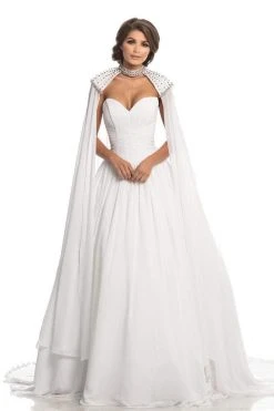 Formal Gowns Johnathan Kayne - 8200 Deep Sweetheart Ballgown With Beaded Cape 14 Formal Gowns Johnathan Kayne - 8200 Deep Sweetheart Ballgown With Beaded Cape