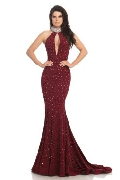 Johnathan Kayne - 8235 Bedazzled High Halter Mermaid Gown Formal Gowns