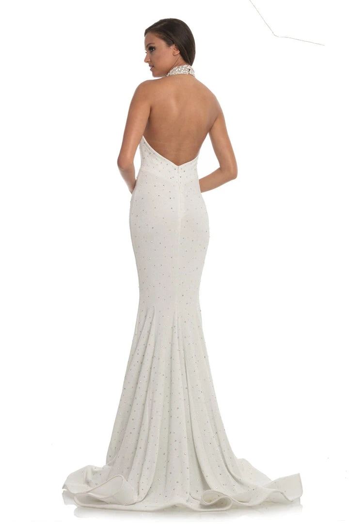 Johnathan Kayne - 8235 Bedazzled High Halter Mermaid Gown Formal Gowns 8 Johnathan Kayne - 8235 Bedazzled High Halter Mermaid Gown Formal Gowns