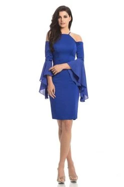 Cocktail Dresses Johnathan Kayne - 8246 Embellished Halter Sheath Knee Length Dress 12 Cocktail Dresses Johnathan Kayne - 8246 Embellished Halter Sheath Knee Length Dress