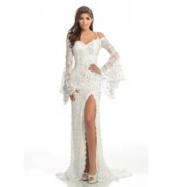 Johnathan Kayne - 8249 Swarovski Beaded Velvet Trumpet Gown With Train