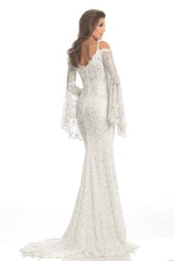 Johnathan Kayne - 8249 Swarovski Beaded Velvet Trumpet Gown With Train