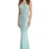 Johnathan Kayne - 9006 Illusion Jewel Bead-Fringed Mermaid Gown Formal Gowns
