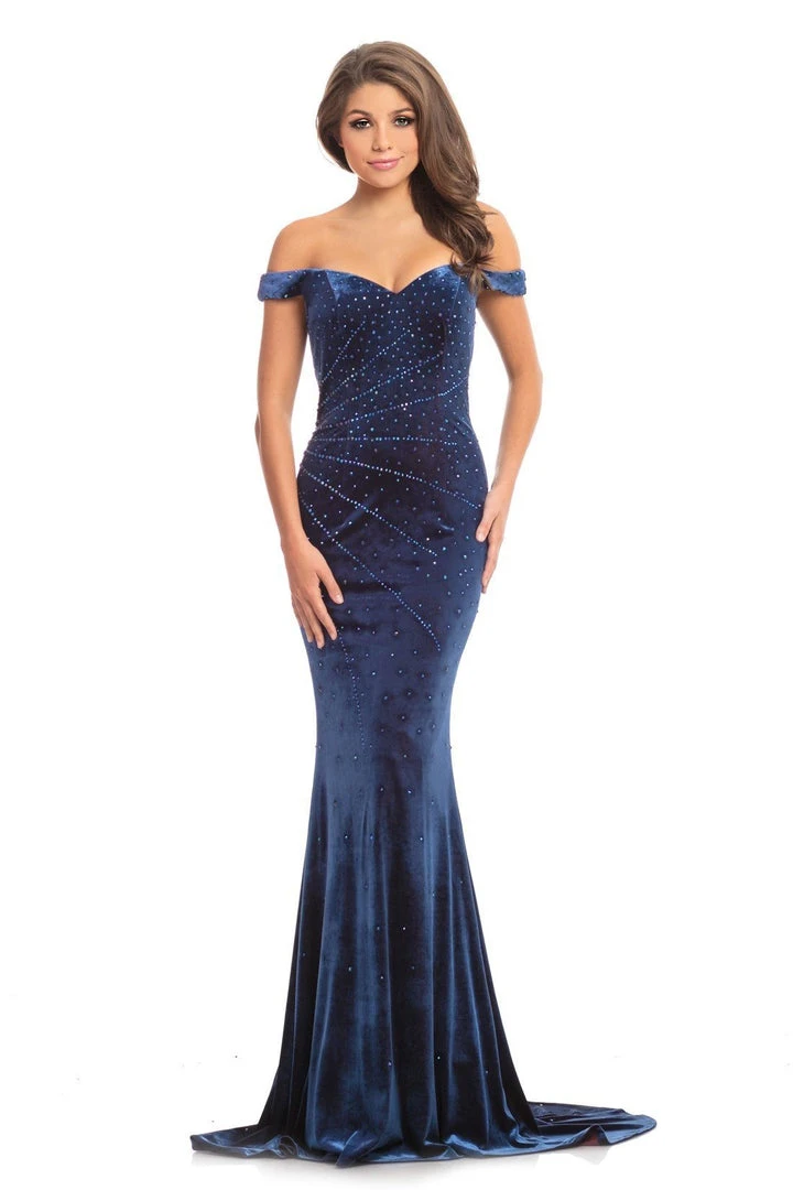 Johnathan Kayne - 9011 Radiantly Beaded Off Shoulder Velvet Gown Formal Gowns 3 Johnathan Kayne - 9011 Radiantly Beaded Off Shoulder Velvet Gown Formal Gowns