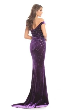 Johnathan Kayne - 9011 Radiantly Beaded Off Shoulder Velvet Gown Formal Gowns 9 Johnathan Kayne - 9011 Radiantly Beaded Off Shoulder Velvet Gown Formal Gowns
