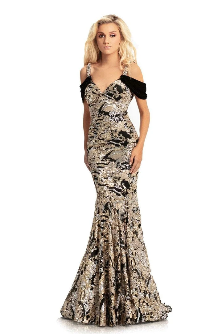 Johnathan Kayne - 9013 Sequined Velvet Draped Mermaid Gown Formal Gowns 3 Johnathan Kayne - 9013 Sequined Velvet Draped Mermaid Gown Formal Gowns