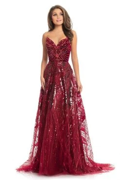Formal Gowns Johnathan Kayne - 9014 Strapless V-Neck Sequined A-Line Gown 8 Formal Gowns Johnathan Kayne - 9014 Strapless V-Neck Sequined A-Line Gown