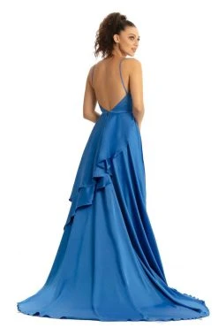 Johnathan Kayne - 9033 Sleeveless Drape Skirt Charmeuse Evening Gown Formal Gowns