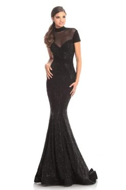 Johnathan Kayne - 9045 Embellished Lace High Neck Mermaid Dress Formal Gowns