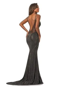 Johnathan Kayne - 9049 Embellished Deep V-neck Trumpet Dress 10 Johnathan Kayne - 9049 Embellished Deep V-neck Trumpet Dress