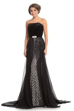 Formal Gowns Johnathan Kayne - 9053 Embellished Trumpet Dress With Overskirt 8 Formal Gowns Johnathan Kayne - 9053 Embellished Trumpet Dress With Overskirt