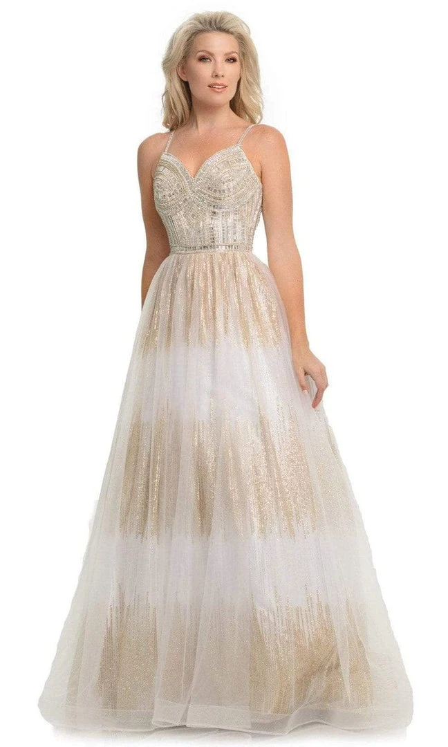 Formal Gowns Johnathan Kayne - 9067 Sleeveless Sparkly Glitter Mesh A-Line Gown 9 Formal Gowns Johnathan Kayne - 9067 Sleeveless Sparkly Glitter Mesh A-Line Gown