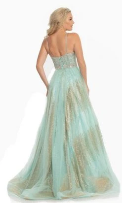 Formal Gowns Johnathan Kayne - 9067 Sleeveless Sparkly Glitter Mesh A-Line Gown