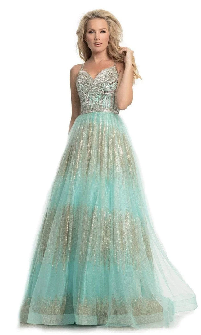 Formal Gowns Johnathan Kayne - 9067 Sleeveless Sparkly Glitter Mesh A-Line Gown 3 Formal Gowns Johnathan Kayne - 9067 Sleeveless Sparkly Glitter Mesh A-Line Gown