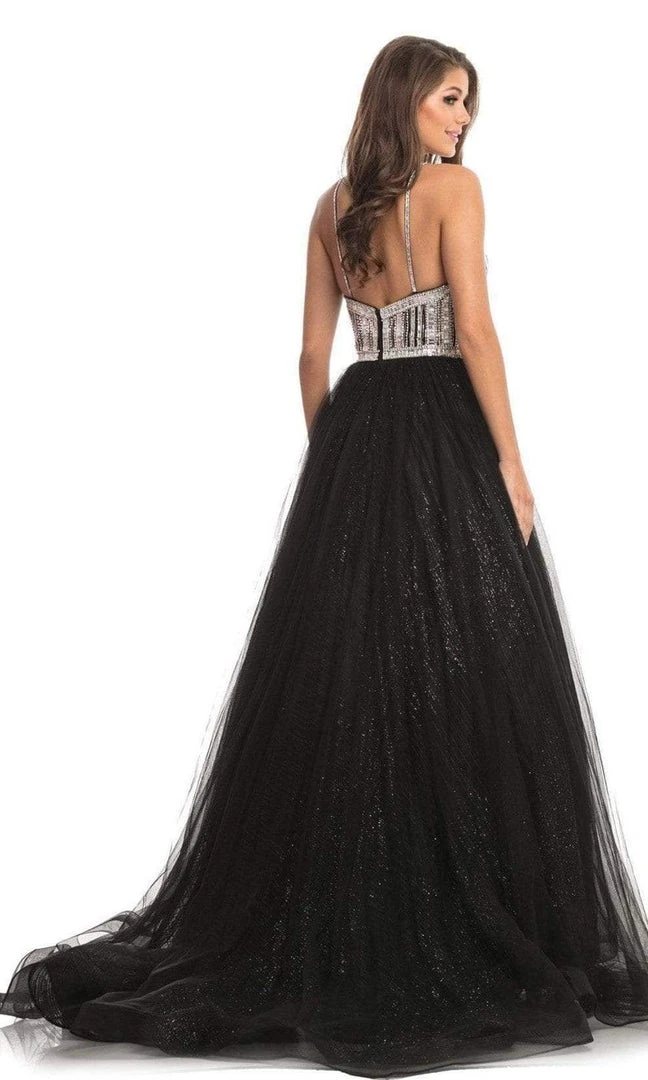 Formal Gowns Johnathan Kayne - 9067 Sleeveless Sparkly Glitter Mesh A-Line Gown 6 Formal Gowns Johnathan Kayne - 9067 Sleeveless Sparkly Glitter Mesh A-Line Gown
