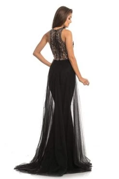 Johnathan Kayne - 9071 Beaded Halter Gown With Sheer Overskirt 7 Johnathan Kayne - 9071 Beaded Halter Gown With Sheer Overskirt