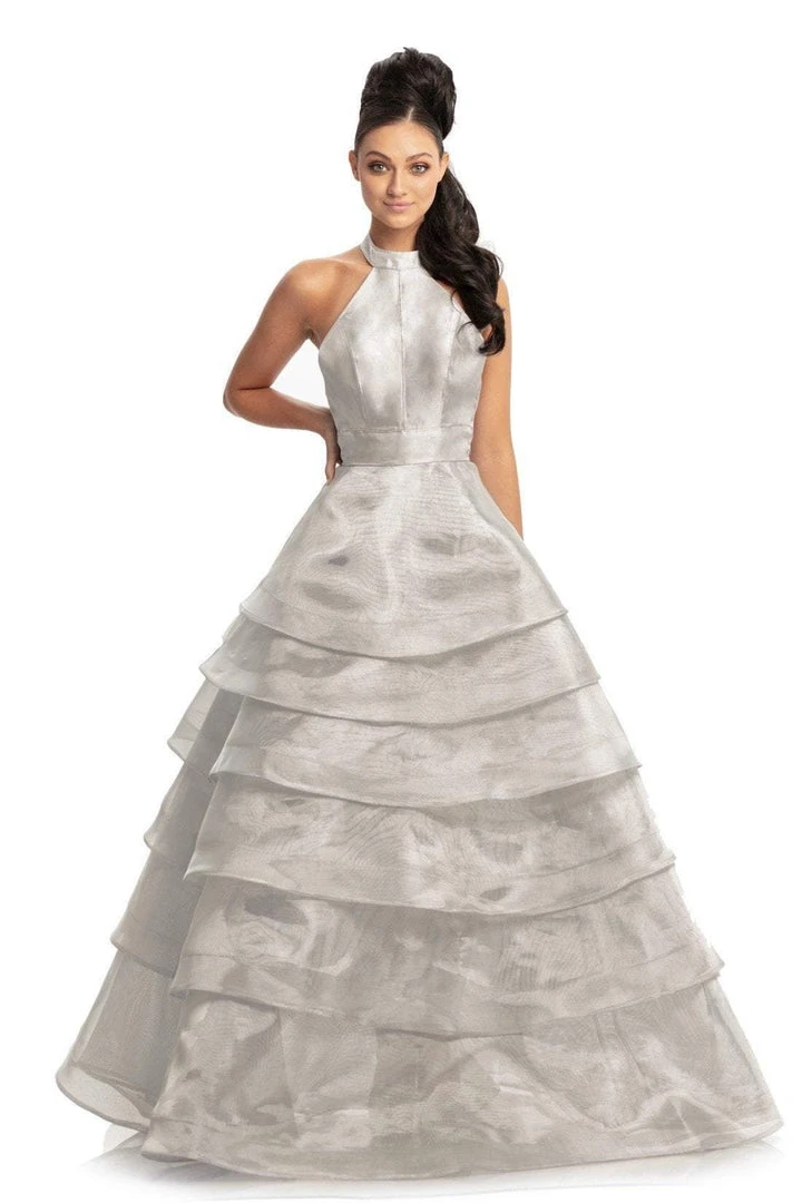 Formal Gowns Johnathan Kayne - 9093 High Halter Tiered Ballgown 5 Formal Gowns Johnathan Kayne - 9093 High Halter Tiered Ballgown