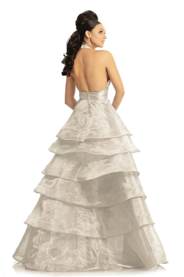 Formal Gowns Johnathan Kayne - 9093 High Halter Tiered Ballgown 6 Formal Gowns Johnathan Kayne - 9093 High Halter Tiered Ballgown