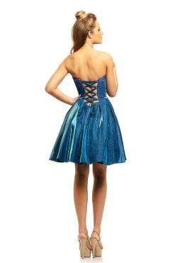 Johnathan Kayne - 9202 Knee Length Jewel Strewn A-Line Dress Cocktail Dresses