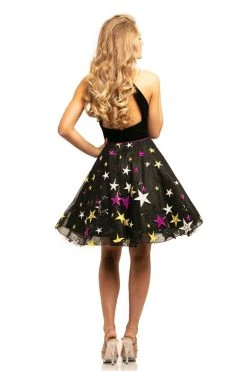 Johnathan Kayne - 9208 Velvet Halter Sequined A-line Dress